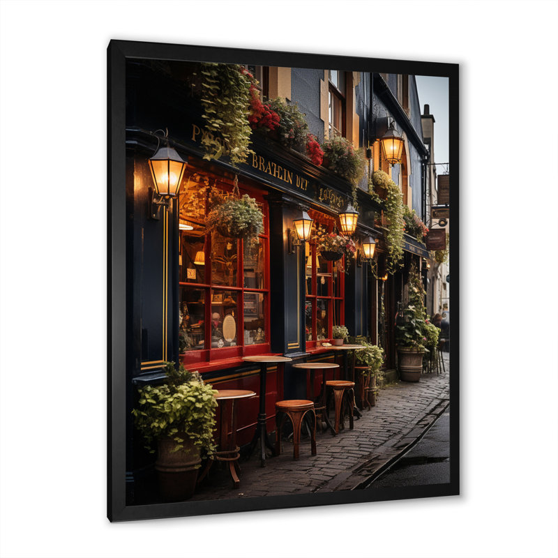 «Ireland Galway City Extremely», art mural Irlande, Cadre simple noir, H 32 po x l 16 po x P 1 po