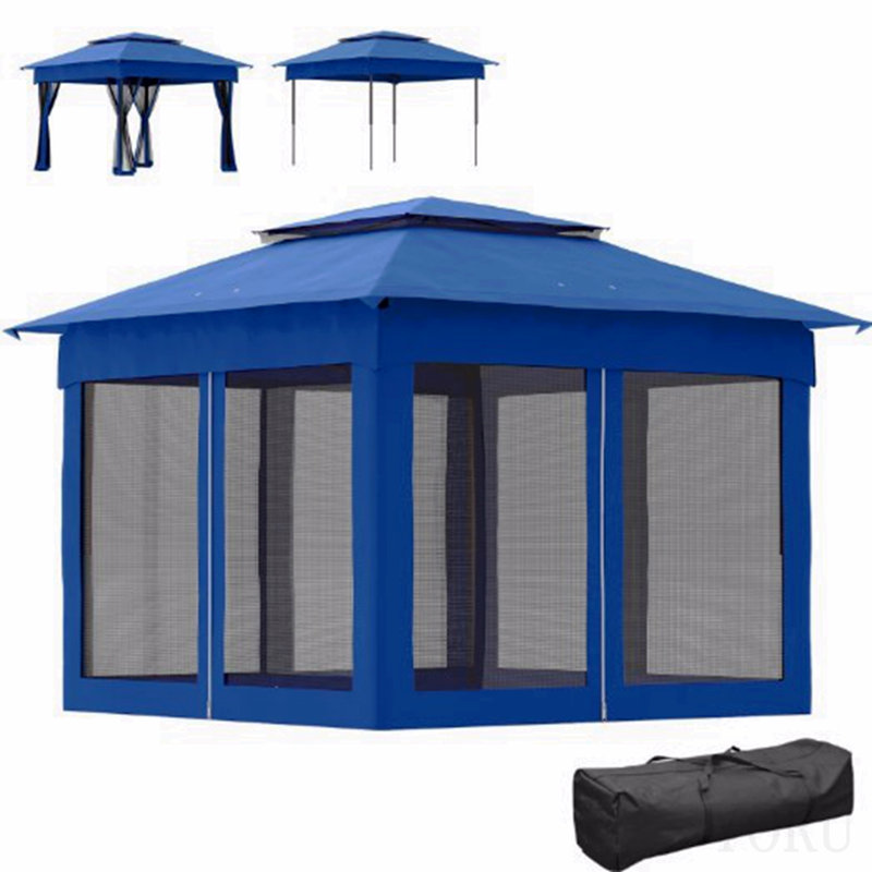 Abri de jardin pliant robuste et durable, abri de jardin avec abri de jardin avec filet à fermeture à glissière, sac de transport