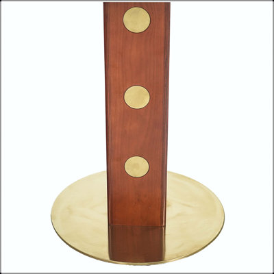 33.5" Modern Square Tempered Glass Dining Table with Gold Base