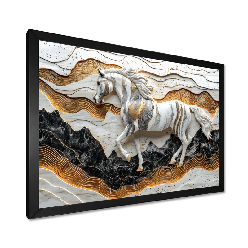 Klehm - animaux, art mural, Impression d'un seul cadre photo, H 30 po x l 40 po, Noir, noir, noir, noir