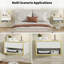 Ensemble de chambre à coucher 3 pièces Smart Bed en cuir avec 2 tables de chevet flottantes à DEL-156160485-156160480