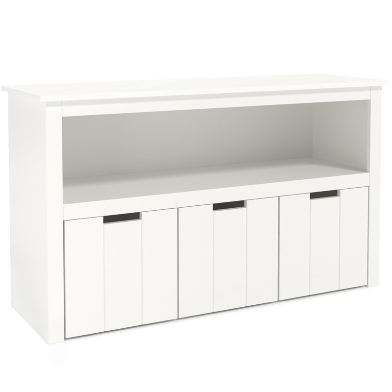 Bayze White Bookcase with Removable Drawers | Wayfair