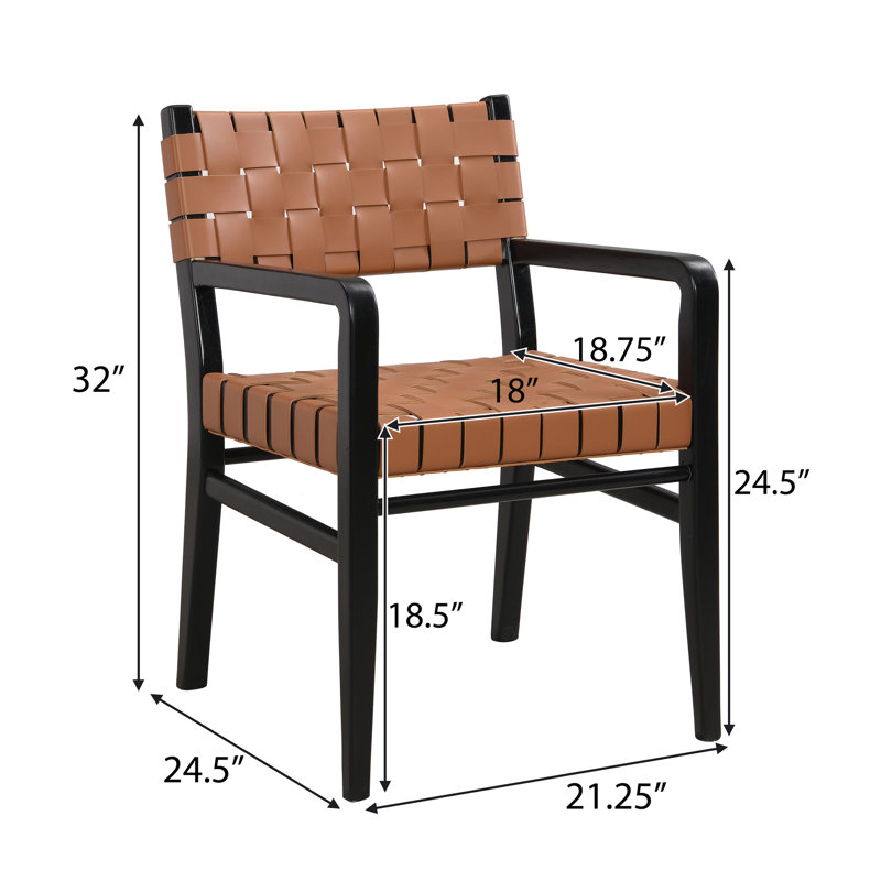 Chaise de salle à manger (ensemble de 2), Brun / Noir
