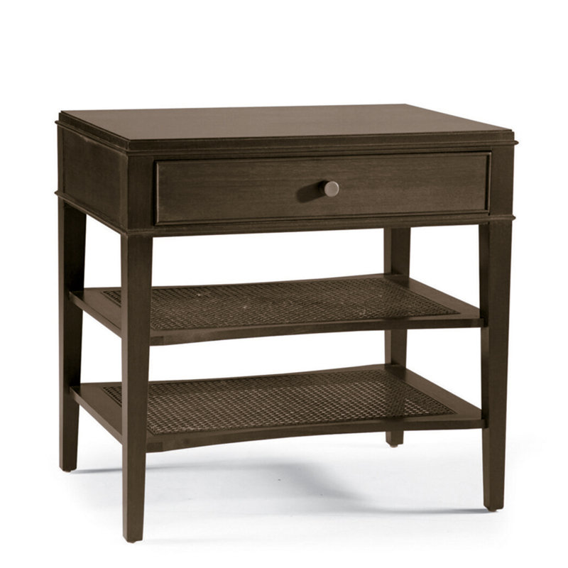 South Hampton Solid Wood End Table, Modern Elm