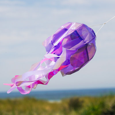 18-inch Purple Iridescent Jellyfish 3D Windsock