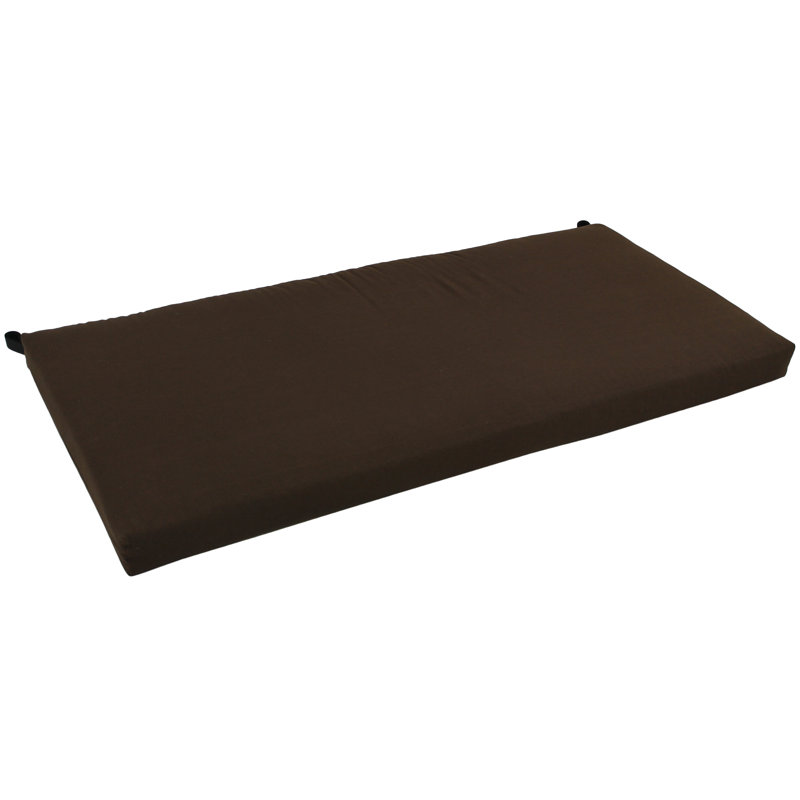 Coussin de banc d'intérieur en micro-suède, Chocolat, l 45 po x P 19 po