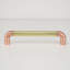Brass U-Pull Handle With Copper Detail