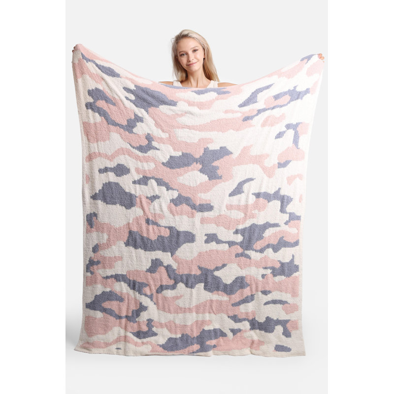Polka Dot Pattern Luxury Soft Throw Blanket, Pink