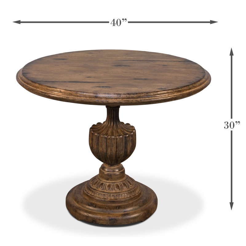 Kasson Round Pine Wood Dining Table