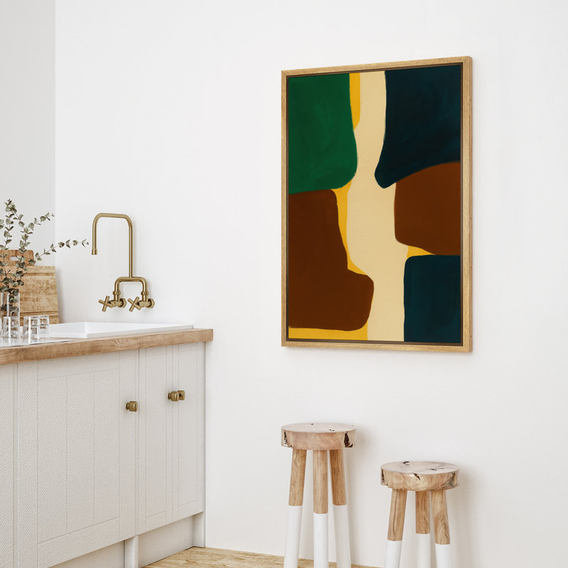 Abstrait, reproduction d'art sur toile encadrée, décoration murale pour chambre à coucher, Naturel, H 24 po x l 16 po