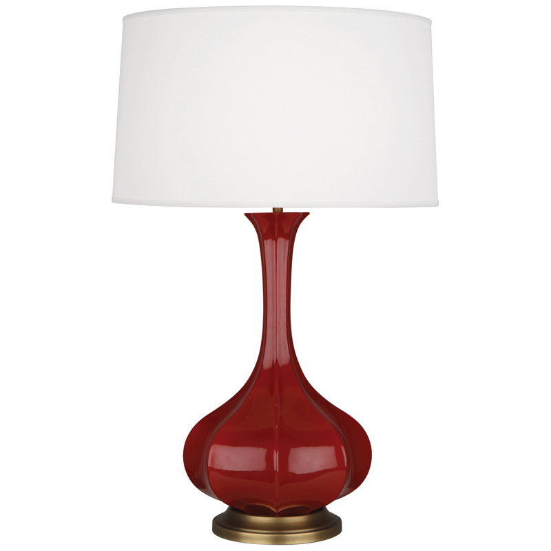 Lampe de table 32 po Pike, Rouge sang-de-bœuf