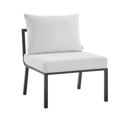 Fauteuil d'extérieur en aluminium avec coussins Sunbrella Riverside