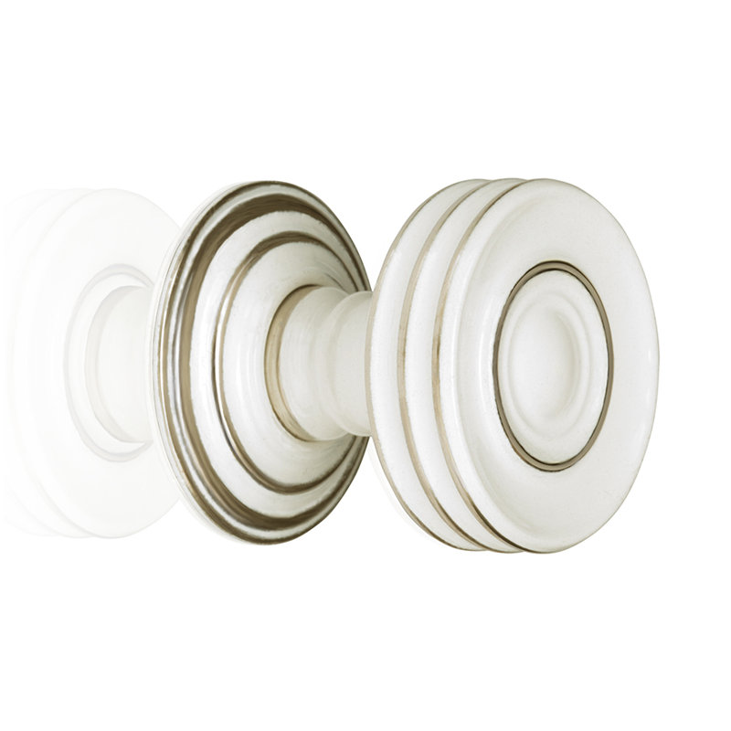 Bouton rond Bordeaux de 1 1/4 po de diamètre, Nickel patiné, H 1,5 po x l 1,48 po x P 1,48 po