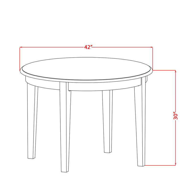 3 Piece Modern Dining Table Set Contains a Round Kitchen Table and 2 Faux Leather Kitchen Dining Chairs, 42x42 Inch, Cappuccino