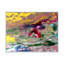 «Colorful Abstract Strokes IV», reproduction encadrée sur toile-382299345-382299349