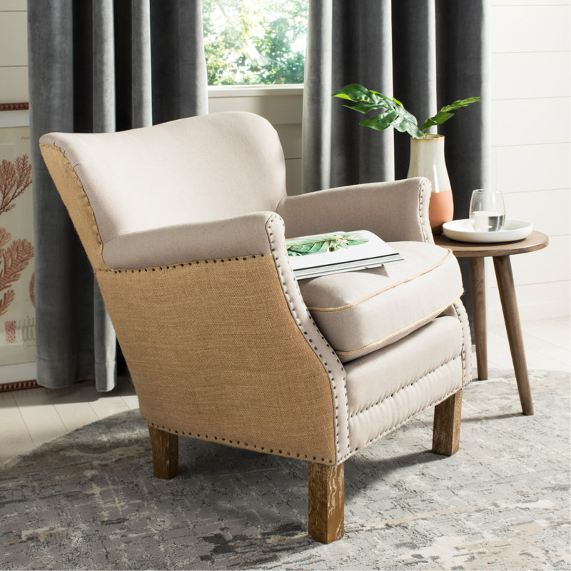 Fauteuil à oreilles de 26,6 po de largeur, Beige