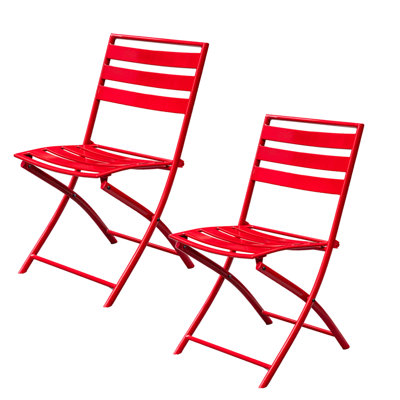 Simina Outdoor Folding Dining Side Chair