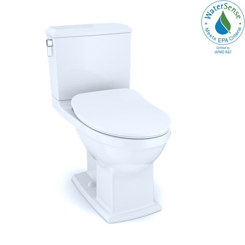 Toilette allongée deux pièces à double chasse 1,28 et 0,9 GPF TOTO® Connelly® avec CEFIONTECT®, WASHLET® + Ready, coton blanc