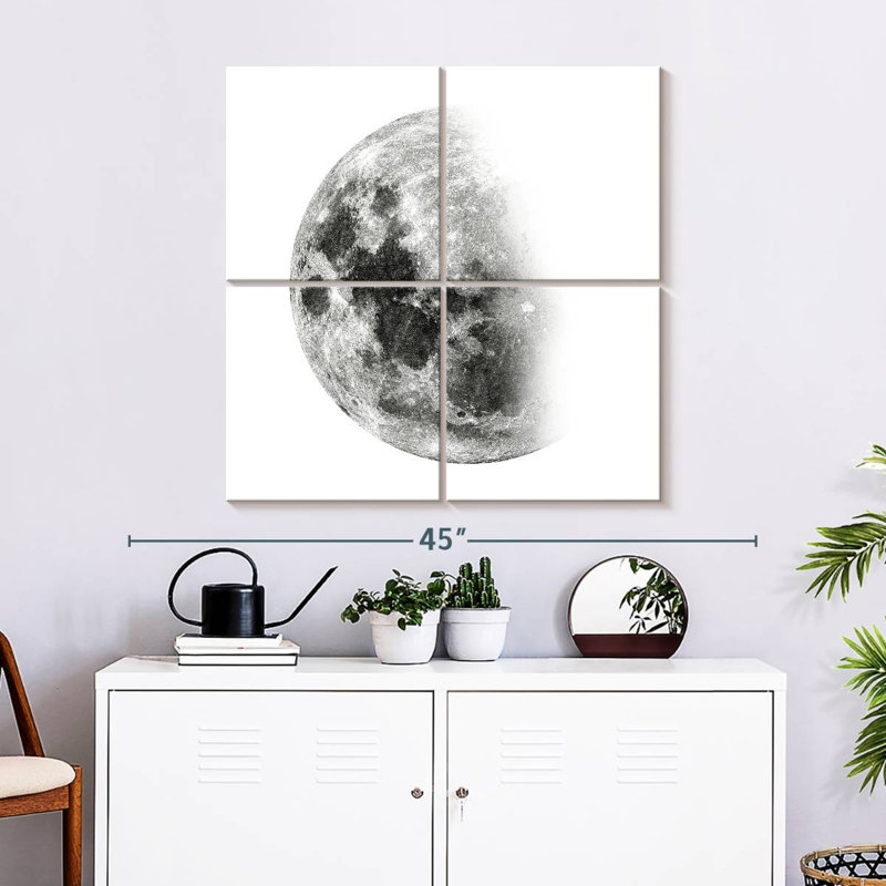 Lune d'Oberle décroissante I, H 32 po x l 32 po