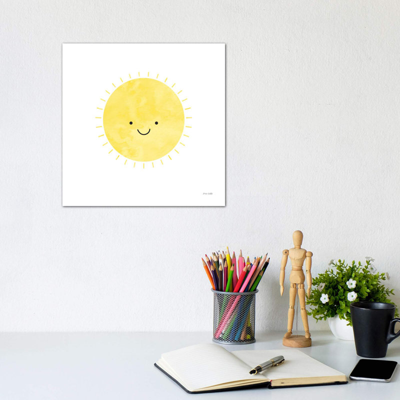 «Sunny Days» par Ann Kelle - impression d'art graphique, H 12 po x l 12 po x P 1,5 po, Toile tendue