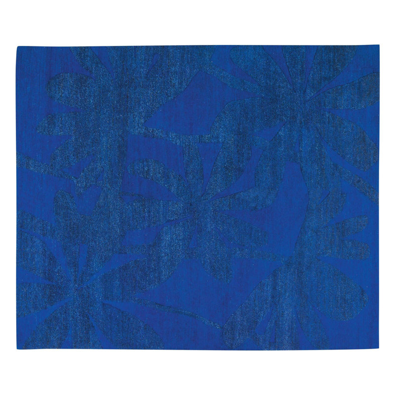 Paradise Floral Area Rug in Blue, Rectangle 3' x 5'