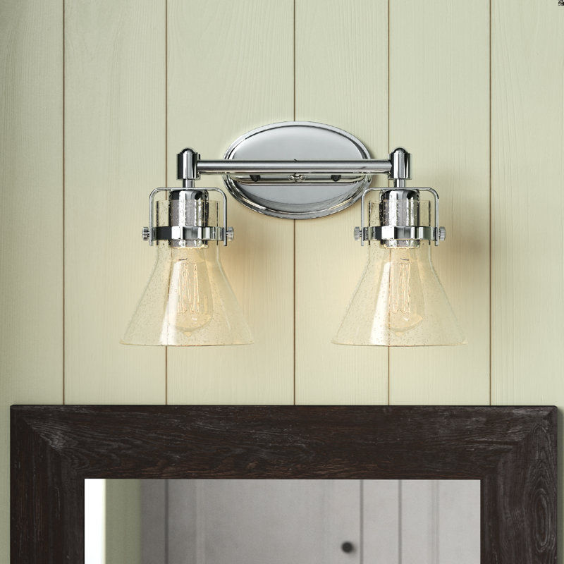 2 - Light Dimmable Vanity Light, Polished Chrome, No