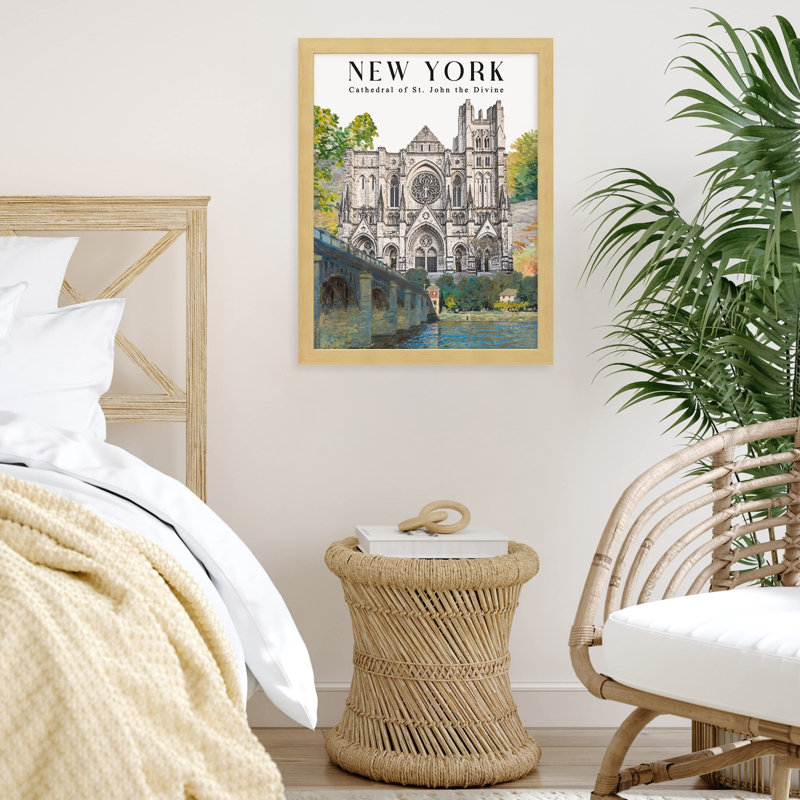 «Cathédrale Saint-Jean le Divin New York» sur papier, Naturel