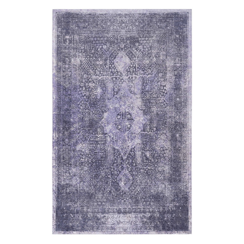 5x8 Washable Area Rug For Various Spaces - Non-slip, Non-shedding, Foldable, Low-pile, & Pet , Stain , Chenille Carpet (anthracite Bedroom, Living Room, Dining Room Washable, Soft