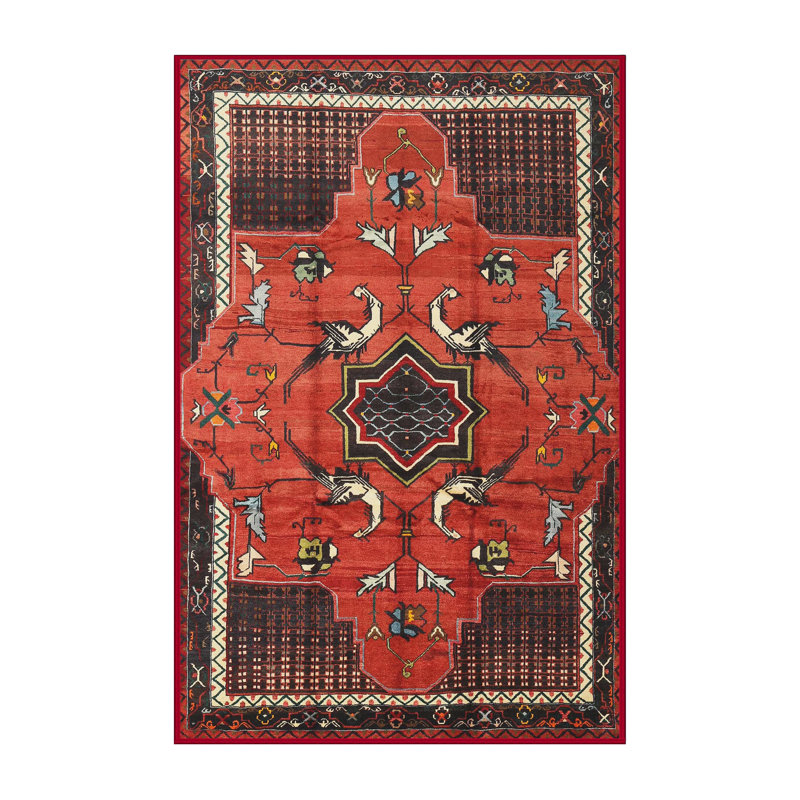 Tapis rouge à motif sud-ouest, Rectangle 3 pi x 5 pi