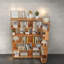 Ensemble de bibliothèques modernes peu encombrantes, conception d'angle réglable en bois aggloméré