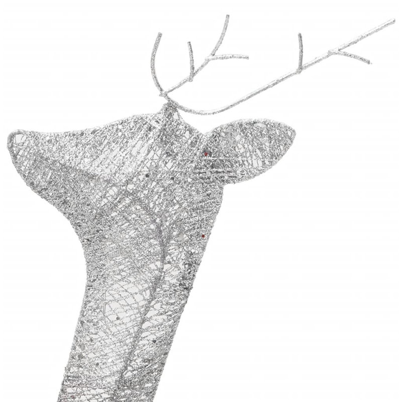 Mesh Christmas Reindeers Lighted Display Set, Silver