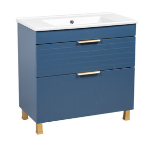 Jakkar 34'' Single Bathroom Vanity with Ceramic Top