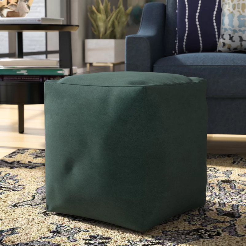 Sosebee Velvet Pouf, Marine Velvet