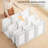 Portable Wardrobe Closet, Folding Bedroom Armoire, Clothes Storage Organizer With Cube Compartments, Hanging Rod, Magnet Doors, White