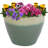 Alawi 14.5" x 14.5" x 11.25" Round Ceramic Outdoor Planter - Seafoam-1353526141
