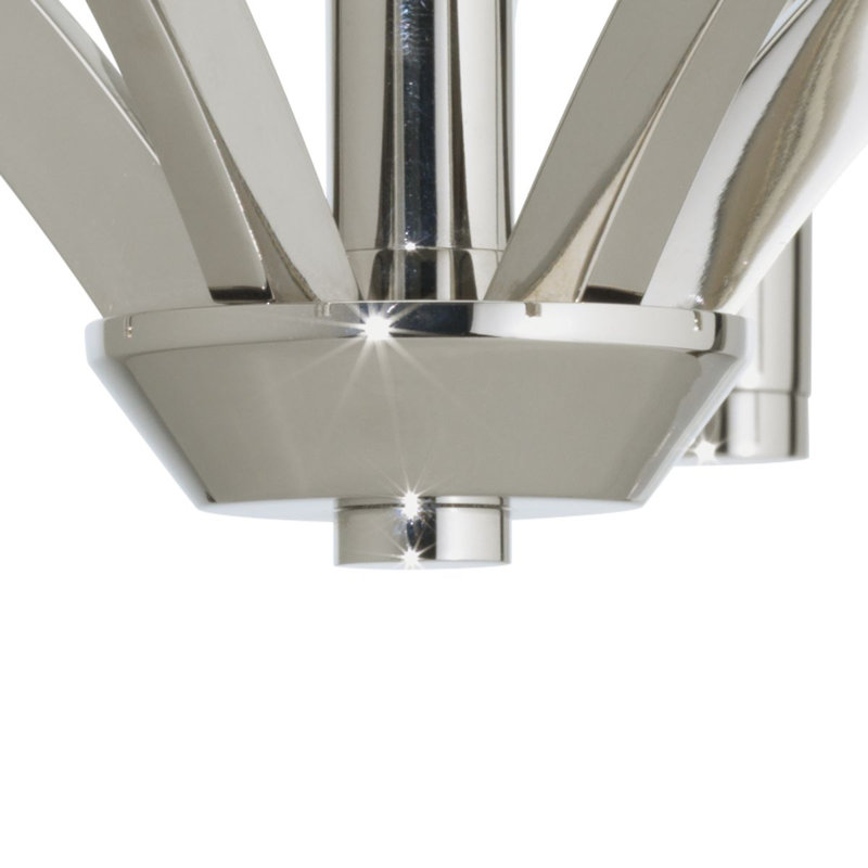 Lustree 5 lumières façon bougie/classique Manasi, Nickel poli