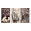 White Cats And Black Cat Sleeping Under Tree - Animals Cat Art Set Of 3 Pieces-484594891-484594886