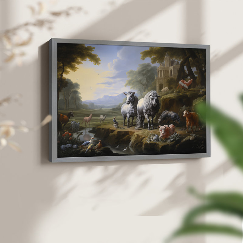 Faune, série XXV, reproduction encadrée, H 22 po x l 28 po, Gris