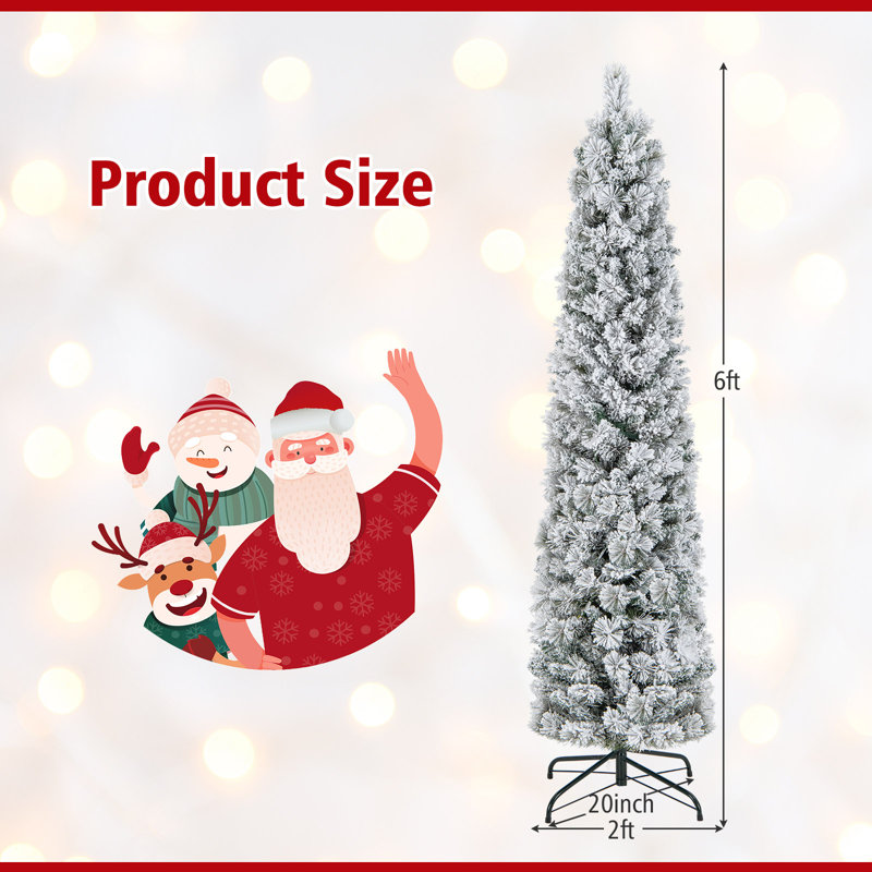 Arbre de Noël artificiel illuminé 6 pi avec lumières blanches chaudes 6 pi, 6'