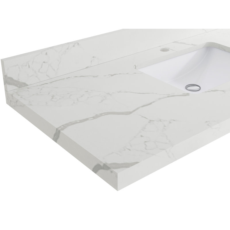 Boston 36 po X P 22 po Meuble-lavabo central D, 2 PO – quartz Calacatta Laza