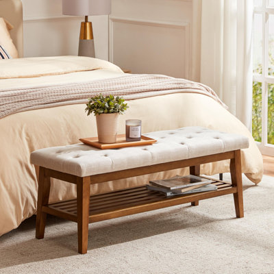 Isaura Polyester Upholstered Storage Bench