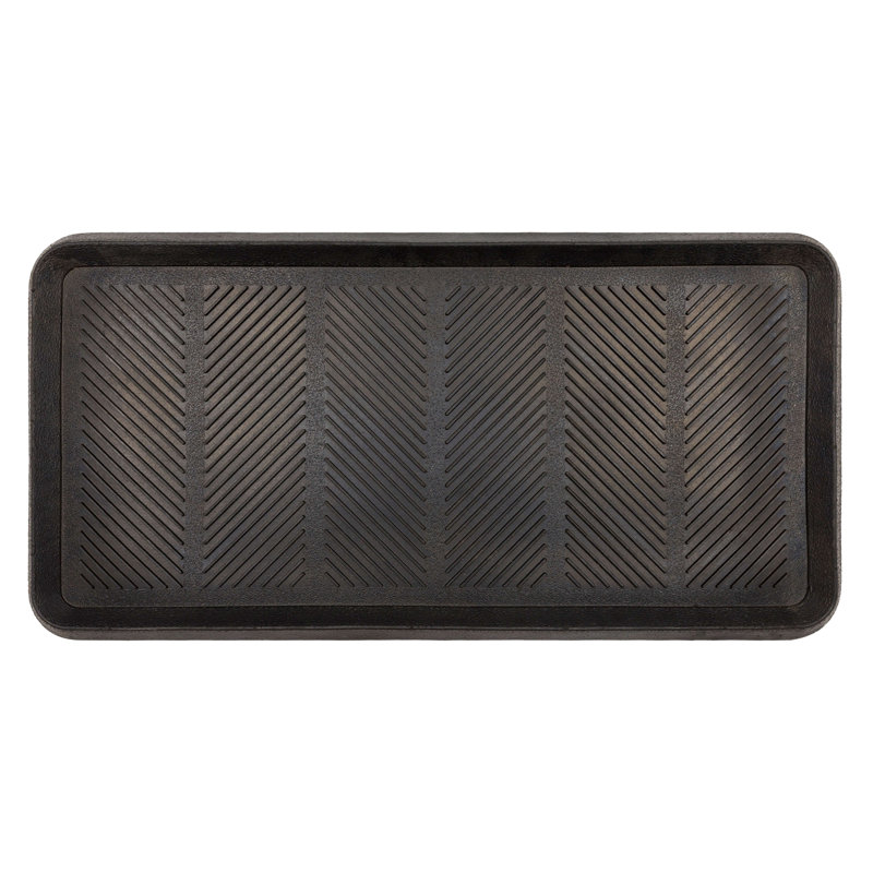 Chet Diamond Utility All Weather Indoor Outdoor Rubber Boot Tray, 32" x 16"
