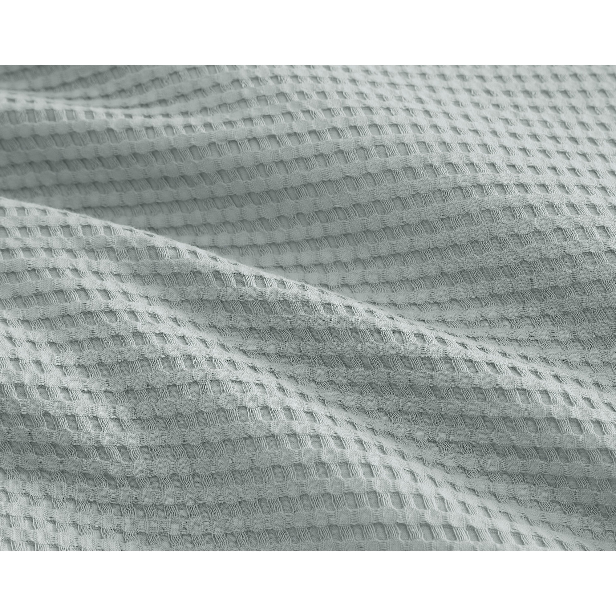 Cotton Waffle Duvet 3 Pc , Blue, King Duvet Cover + 2 King Shams