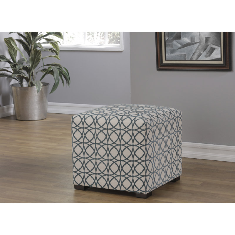 Repose-pieds Dalery, Naturel / lagon 100% polyester