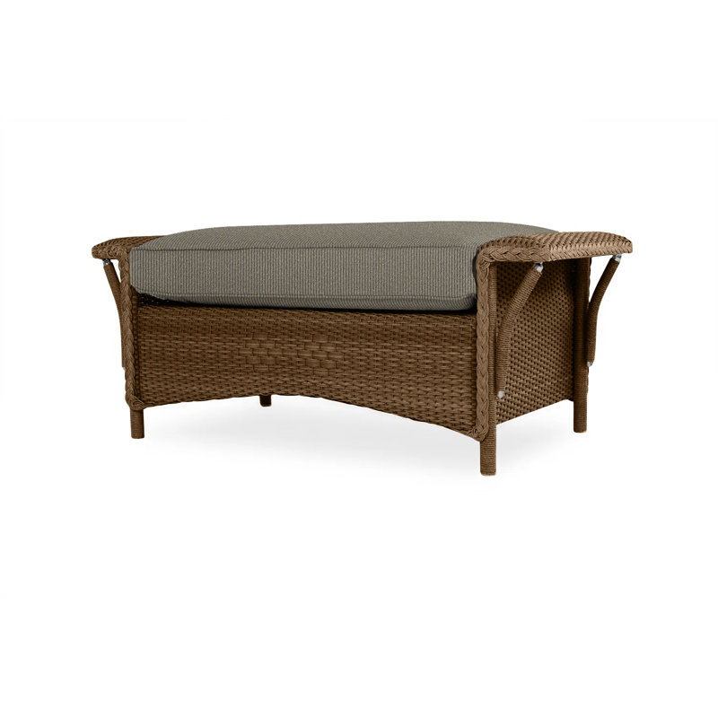 Nantucket Outdoor Ottoman, Bark, Demo Stone
