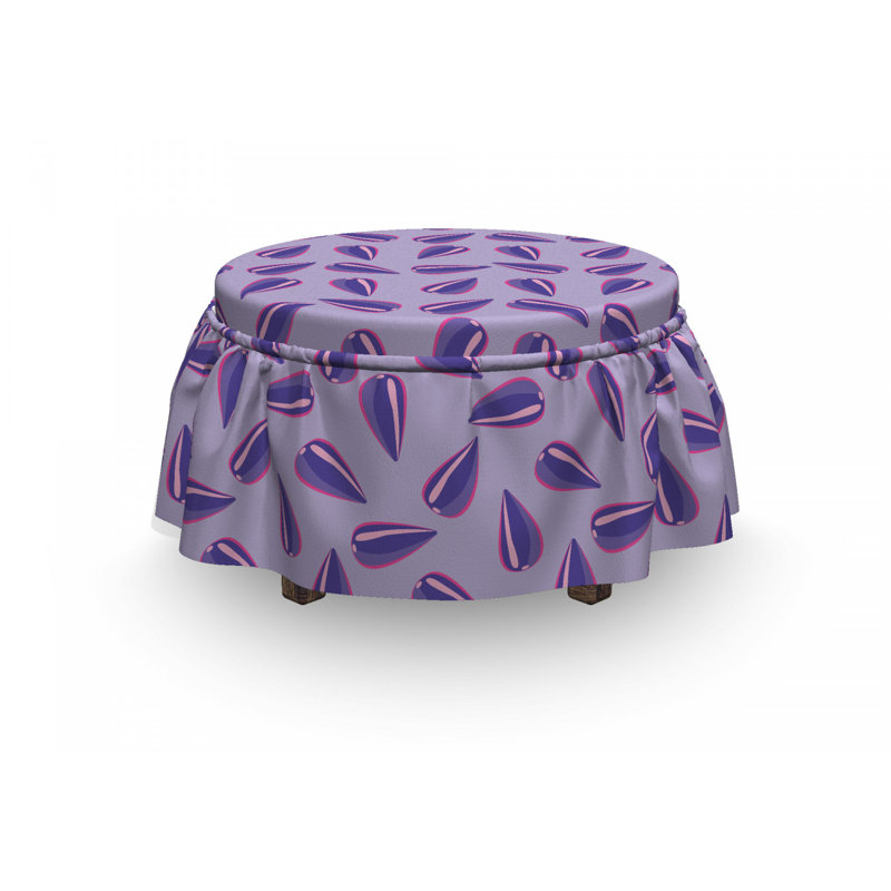 Housse pour repose-pieds fleur graines