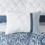 Édredon 8 pièces, courtepointe bleue, 2 taies décoratives européennes, 1 coussin, pièce de fer à vapeur carrée, imprimé, rembourrage, coussins décoratifs, froissé-121409388