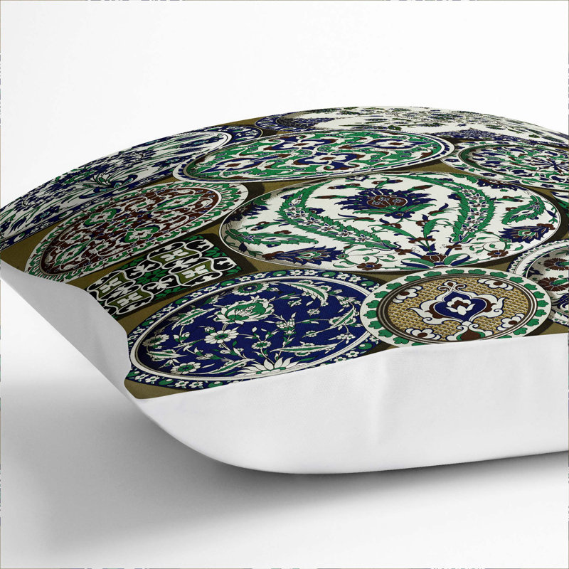 Geometric Square Throw Cushion, 40 x 40 cm, White