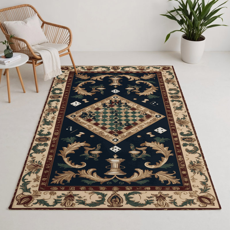 Tapis mauve d'intérieur et d'extérieur French French, Rectangle 9 pi x 12 pi