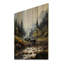 Camionnette verte «Misty Mountains I» sur bois-1502788802
